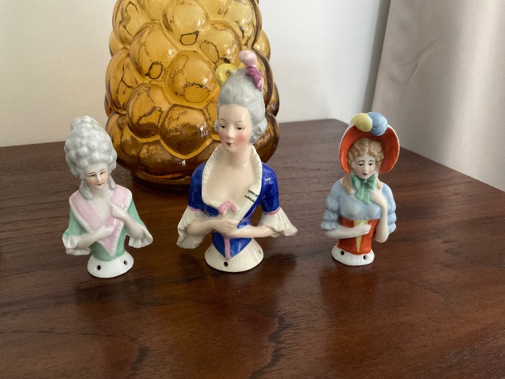 Half doll/ pincushions doll lot van 3 stuks, Antiek en Kunst, Ophalen of Verzenden