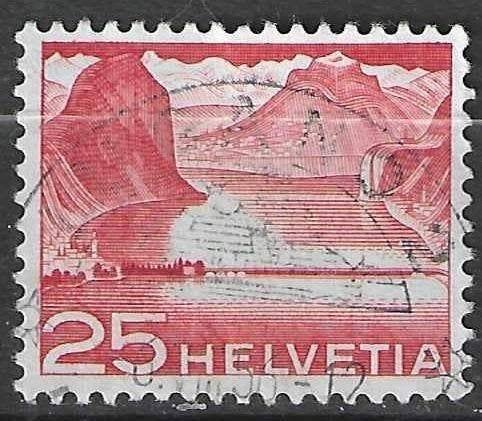 Zwitserland 1949 - Yvert 486 - Techniek en Gebouwen (ST), Verzenden, Gestempeld