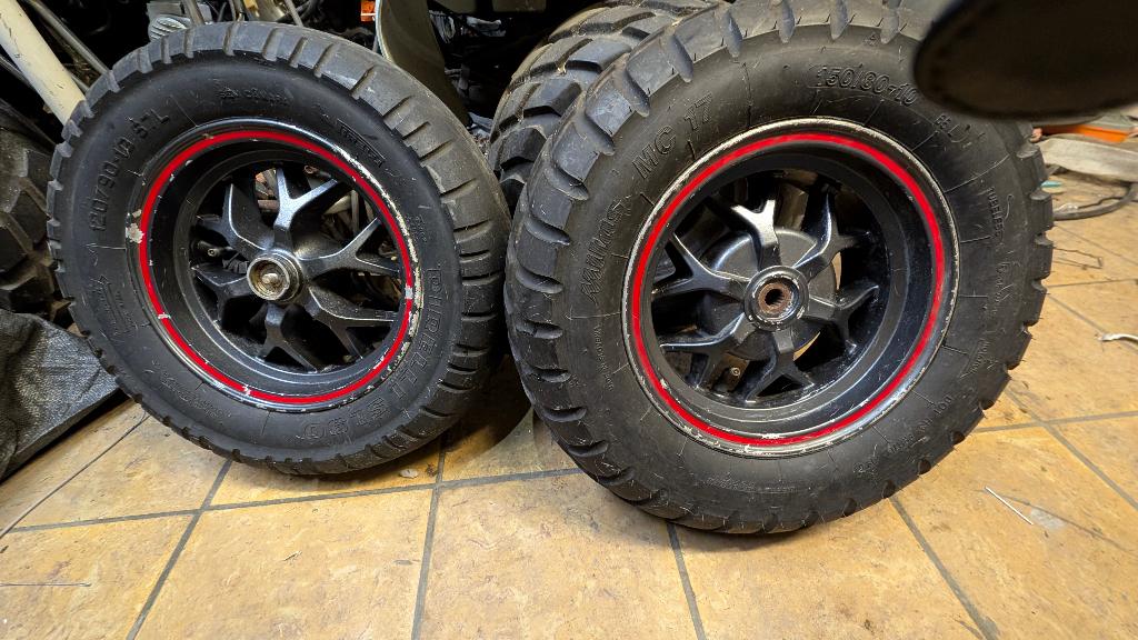 2 velgen mbk booster/yamaha next generation 10", Fietsen en Brommers, Ophalen, Gebruikt, Overige typen, Yamaha