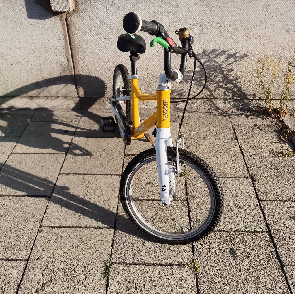Kinderfiets Woom 3, Fietsen en Brommers, Ophalen, Gebruikt, Velgrem, Minder dan 16 inch