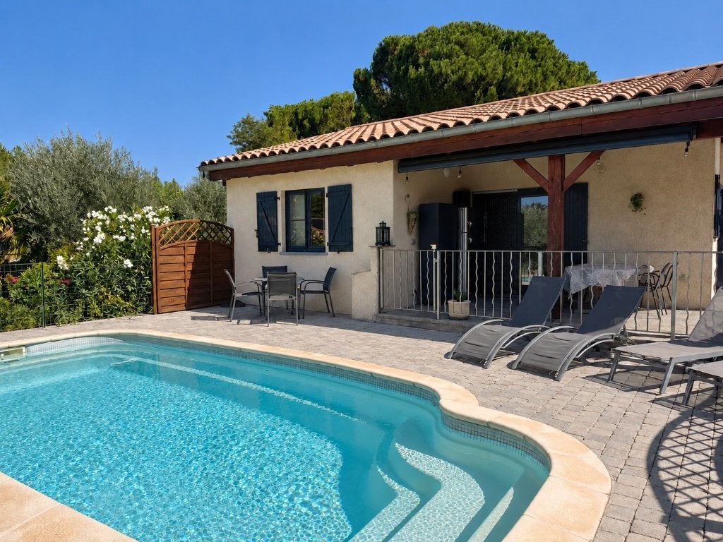 Gezellige vakantiewoning met privézwembad en airco, Vacances, Propriétaire, Maison de campagne ou Villa, 3 chambres à coucher