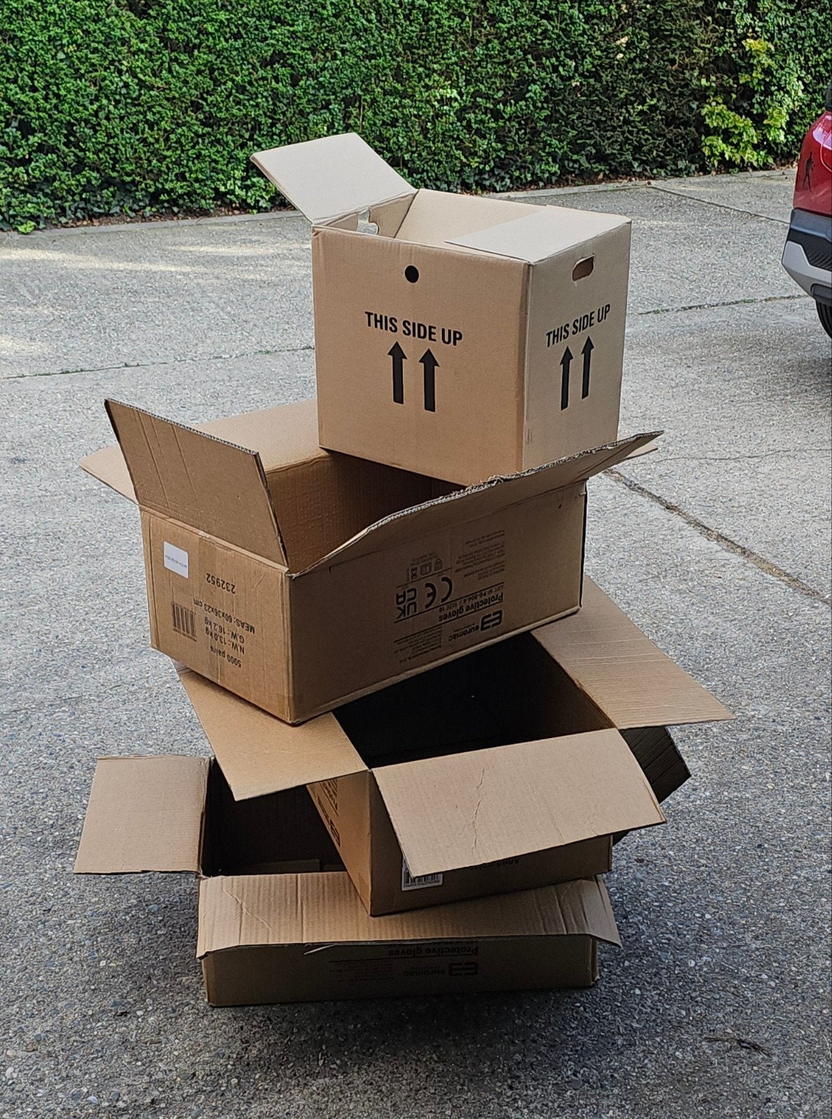 4 dozen ideaal voor verhuis, Doe-het-zelf en Bouw, Kratten en Dozen, Ophalen, Gebruikt, Doos