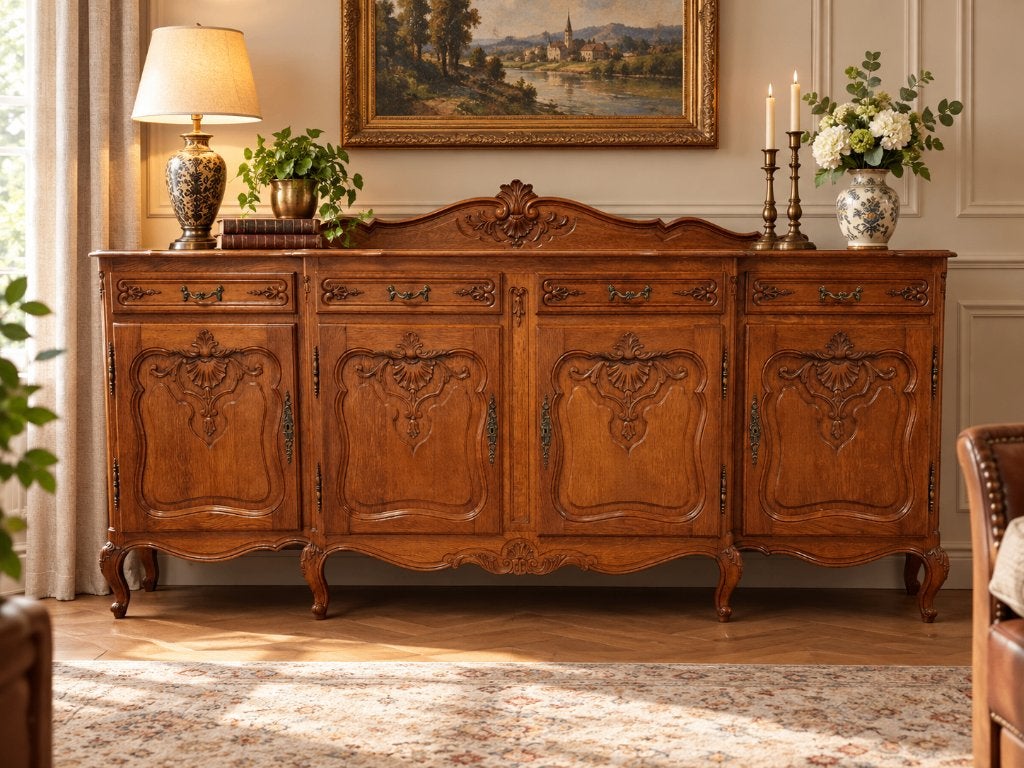 Prachtige Louis XV stijl dressoir. Levering mogelijk., Huis en Inrichting, Ophalen, Gebruikt, Eikenhout, Met lade(s)