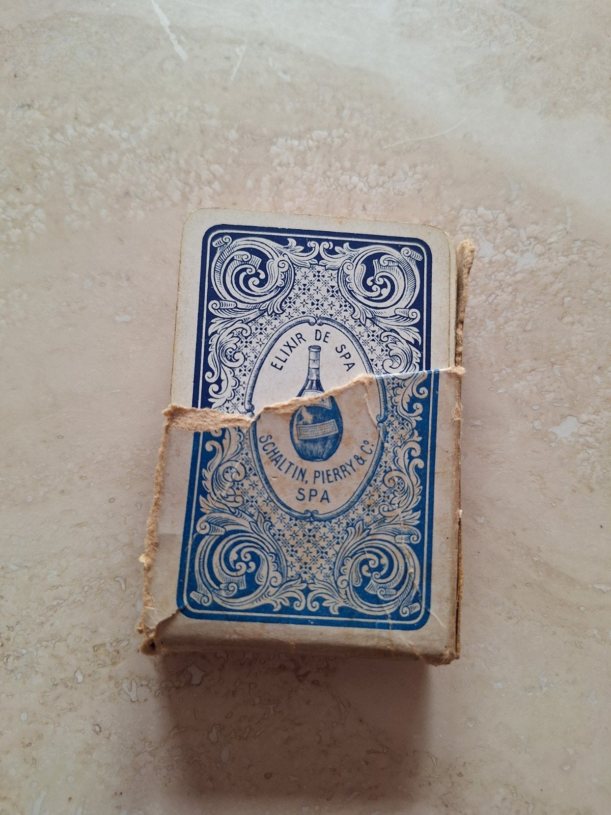 Ancien jeu de cartes elixir de Spa., Envoi, Utilisé, Plusieurs cartes