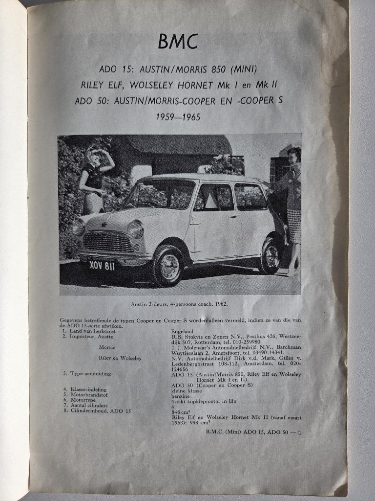 Vraagbaak Mini British Motor Company, Autos : Divers, Modes d'emploi & Notices d'utilisation, Enlèvement ou Envoi