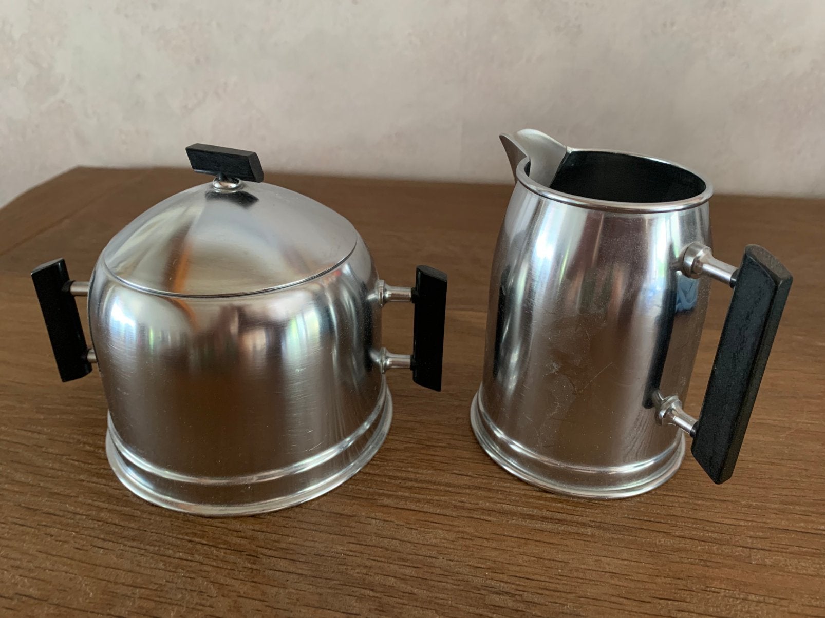 Vintage suiker-en melkpot Demeyere, Ophalen