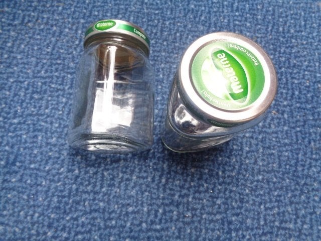 Bocaux confiture: "Materne" 375gr. 4 pour 1€, Enlèvement ou Envoi, Utilisé, Verre, Autres types