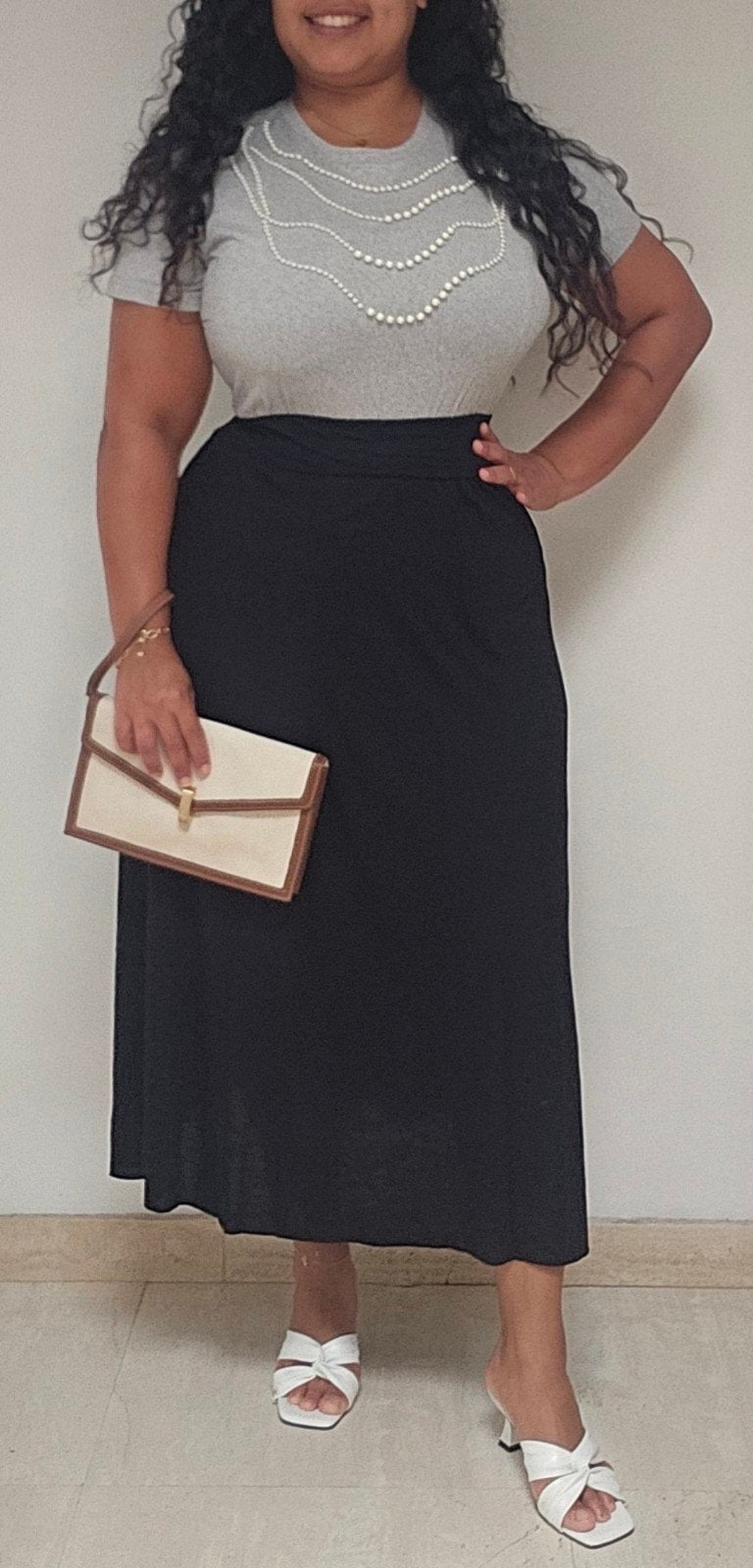 Elegante zwarte lange rok – maat M, Kleding | Dames, Ophalen of Verzenden, Maat 38/40 (M)