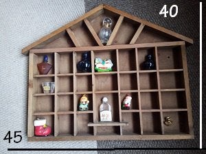 maison en bois étagère miniature TBE, Enlèvement ou Envoi, Comme neuf, Étagère, Bois