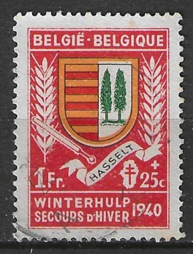 Belgie 1940 - Yvert/OBP 543 - Winterhulp - Hasselt (ST), Verzenden, Gestempeld, Gestempeld