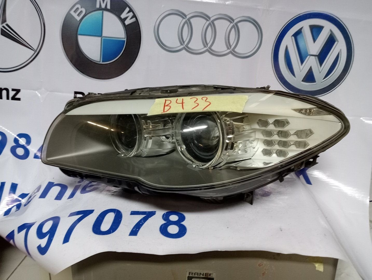 BMW F10 5-serie koplamp links bi-xenon 7203245 zonder module, -, Utilisé, -, Enlèvement ou Envoi