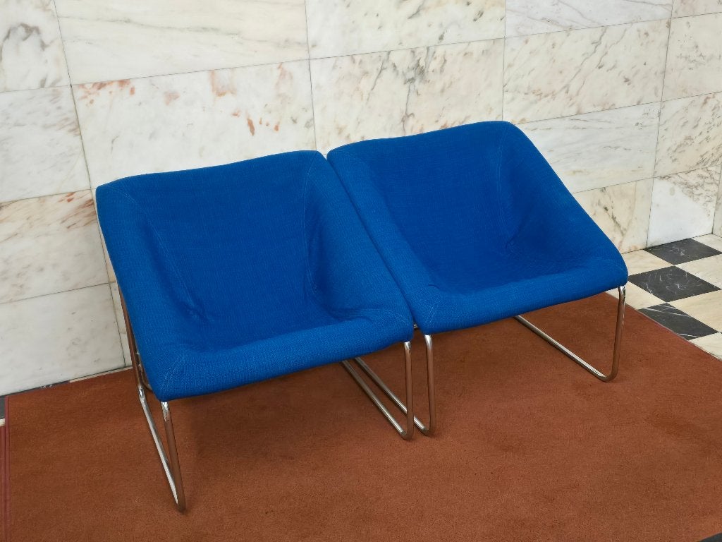 2 vintage designfauteuils uit de jaren 60 #lecorbusier on, Huis en Inrichting, Gebruikt, Minder dan 75 cm, Design, Ophalen of Verzenden