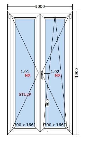 Porte-fenêtre PVC Double Vitrage Seuil Alu, Bricolage & Construction, Enlèvement, Neuf, Double vitrage