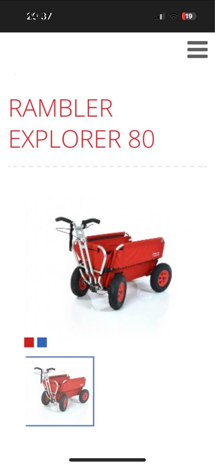 Rambler explorer 80, Enlèvement, Neuf