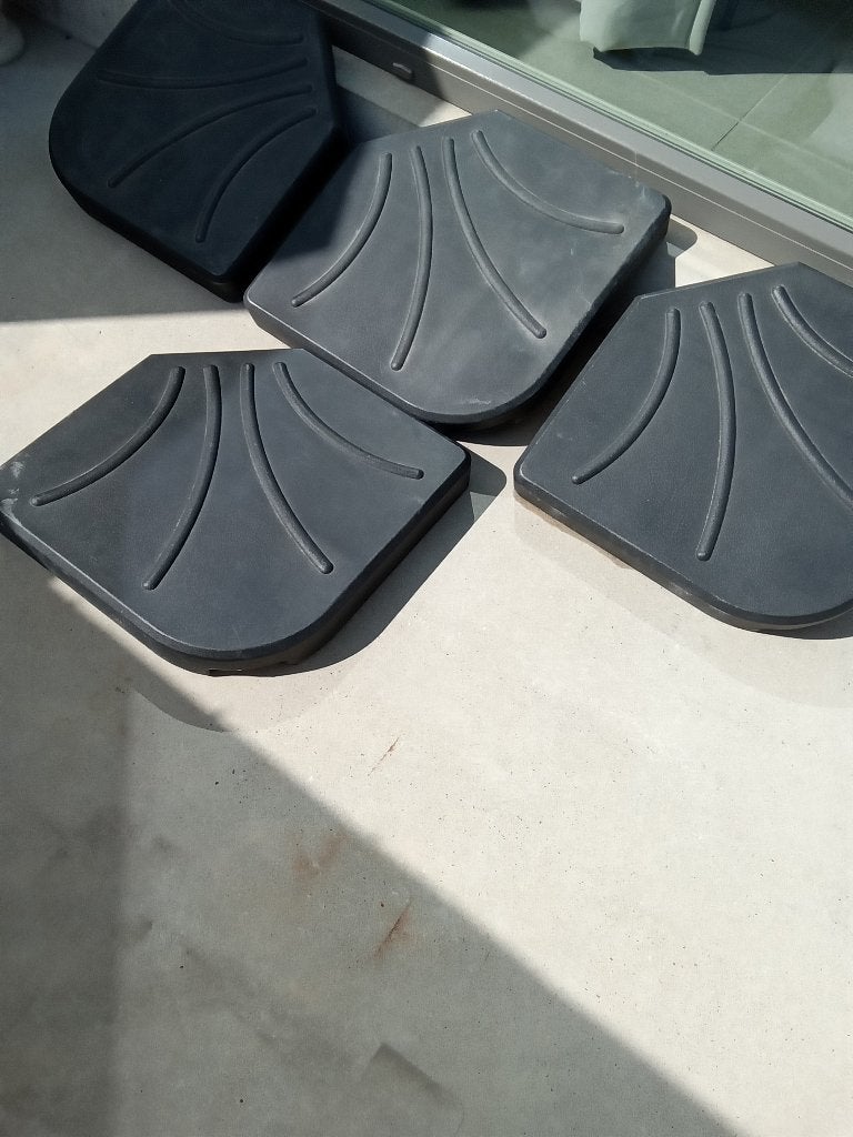 4 carreaux de terrasse, Jardin & Terrasse, Enlèvement, Utilisé, Béton, Tuiles de terrasse