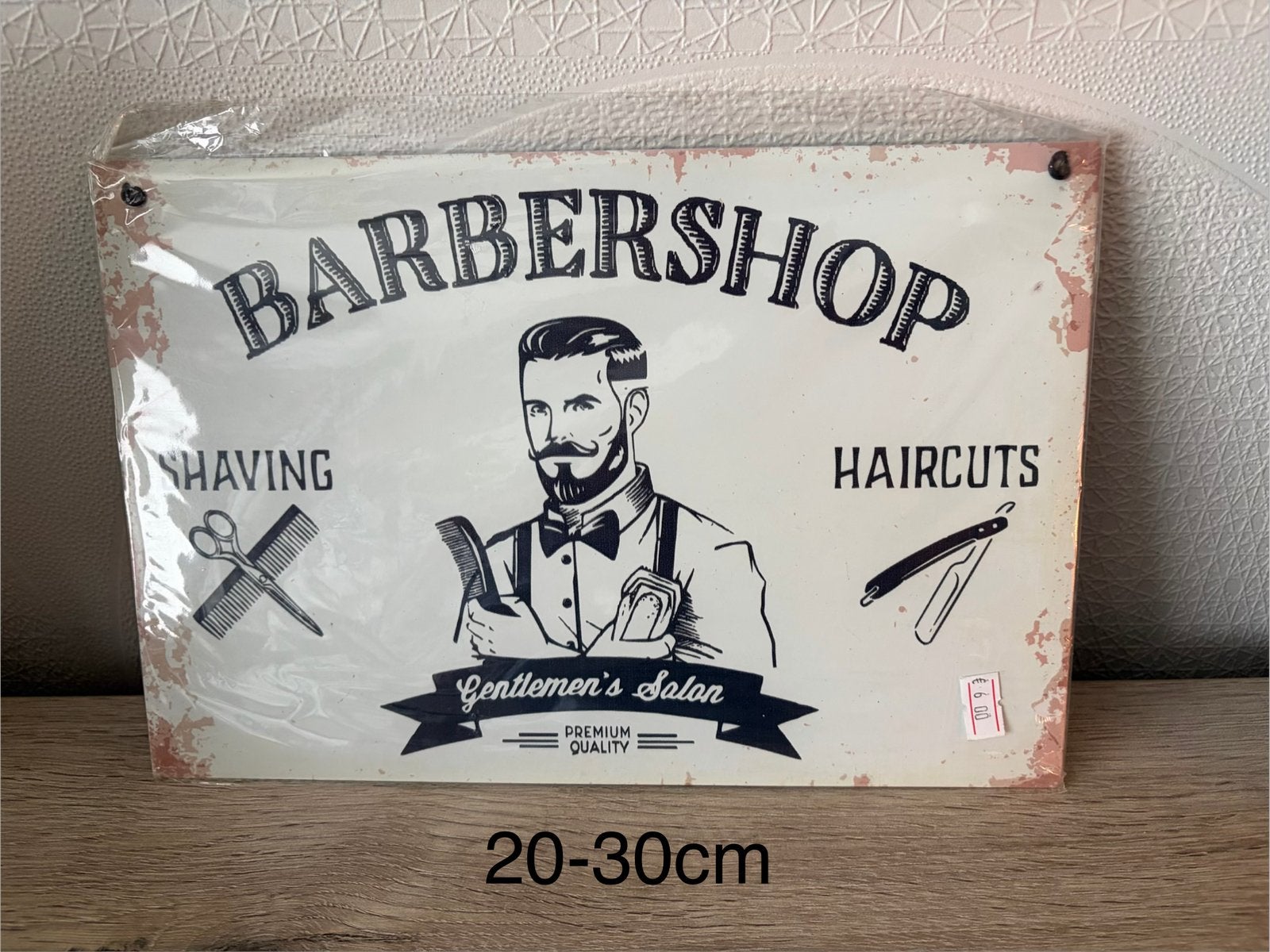 Décoration en plaque de fer, salon de coiffure, Enlèvement ou Envoi, Comme neuf