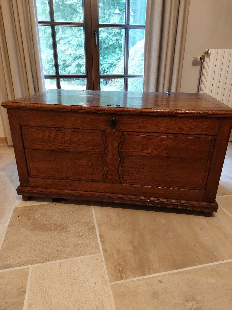 Coffre ancien en chêne, Maison & Meubles, Accessoires pour la Maison | Coffres, Enlèvement, Utilisé, Chêne