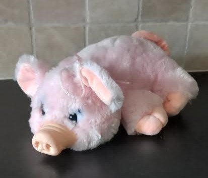 Knuffel varken met PVC snuit 30 cm, Kinderen en Baby's, Speelgoed | Knuffels en Pluche, Ophalen of Verzenden, Zo goed als nieuw
