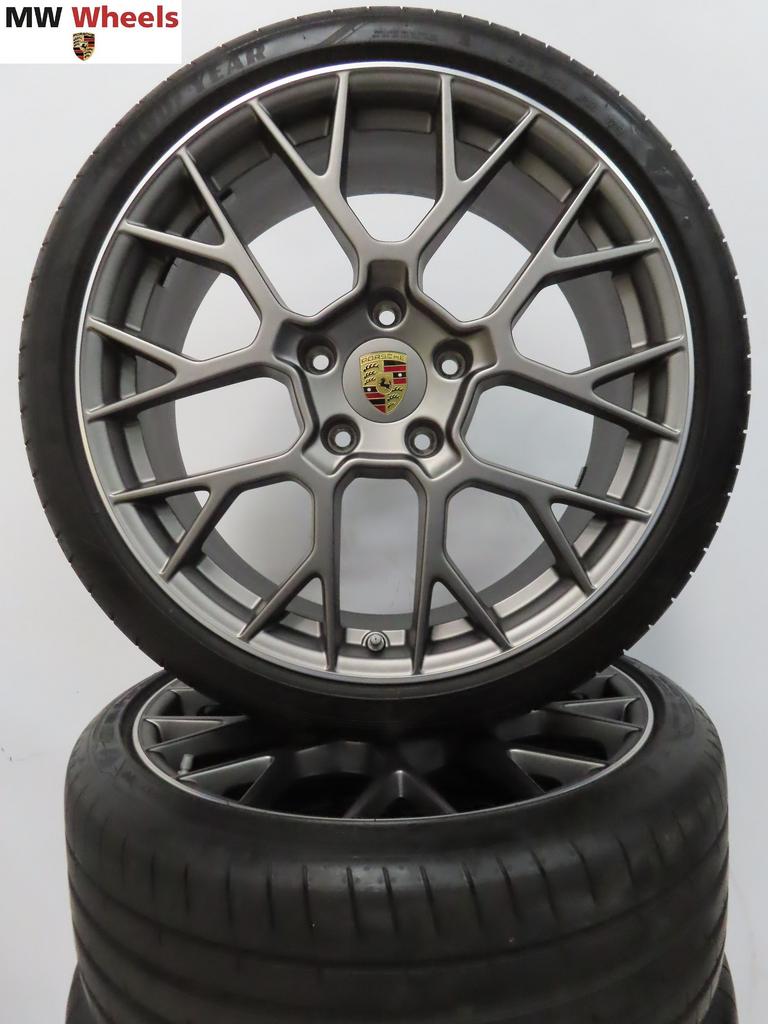 Originele Porsche 911 992 Spyder 21 inch velgen zomerbanden, Auto-onderdelen, Banden en Velgen, Gebruikt, -, -, Banden en Velgen