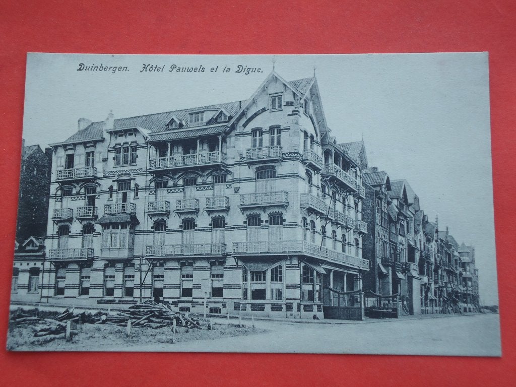 Duinbergen Hotel Pauwels et la Digue, Envoi, Avant 1920, Non affranchie, Flandre Occidentale