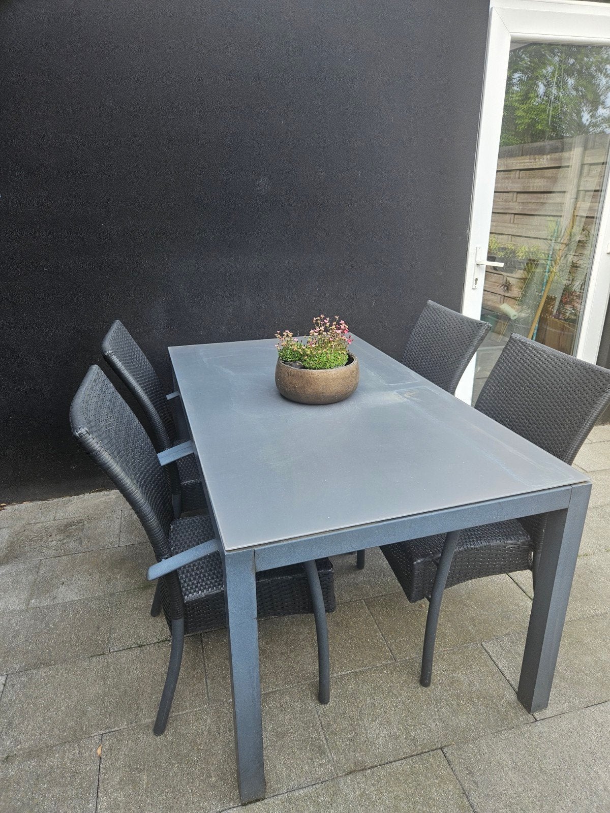 4 stapelstoelen, Ophalen, Tuinset