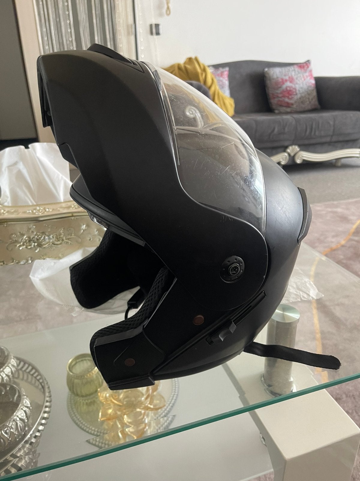 Scooter helm + bluethooth, Motoren, Heren, L, Tweedehands, Overige typen