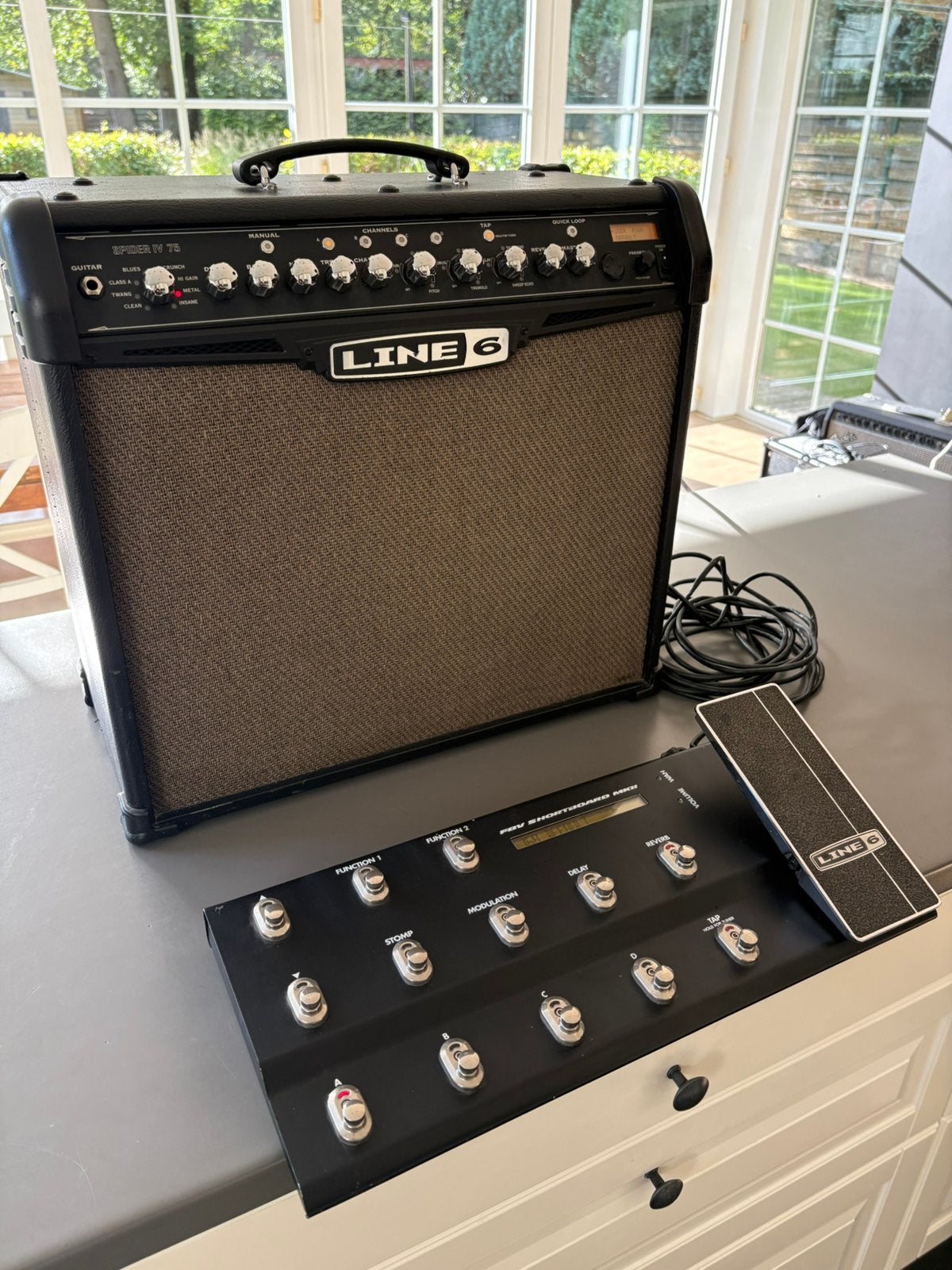 Gitaar versterker Line 6 spider IV 75 incl footcontrol, Musique & Instruments, Enlèvement, Comme neuf, Guitare, 50 à 100 watts