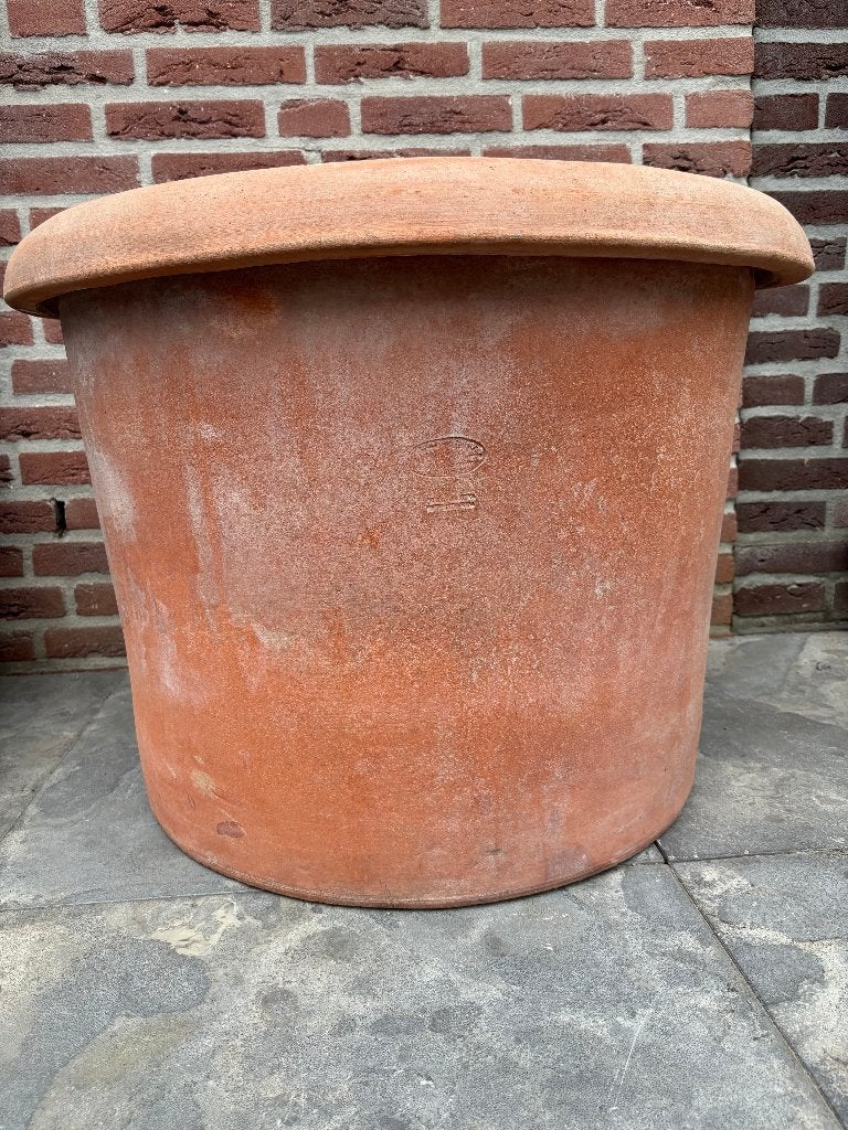 Mega Grote Impruneta Terracotta Bloempot Uit De Toscane, 40 cm ou plus, 40 à 70 cm, Rond, Comme neuf