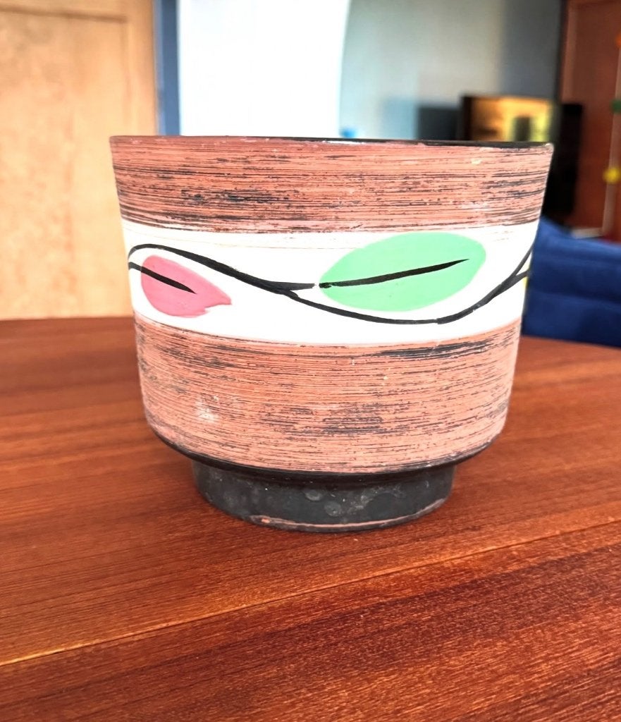 Vintage bloempot jaren 50/60, Ophalen of Verzenden, Aardewerk, Binnen