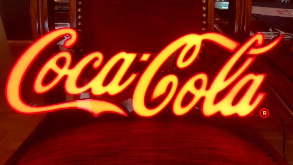 Marques originales Coca-Cola LED Neon Script en parfait état, Enlèvement, Comme neuf, Panneau publicitaire
