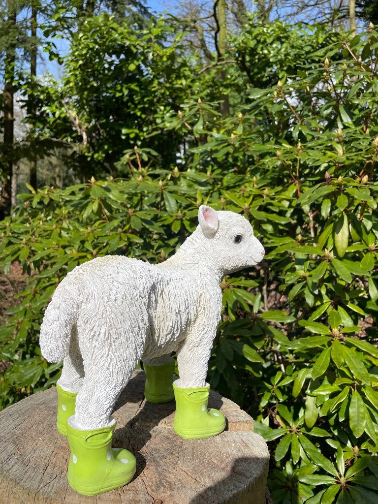 Bottes en agneau, chambre de bébé, vertes, 30 cm, Enlèvement ou Envoi, Neuf, Synthétique, Animal