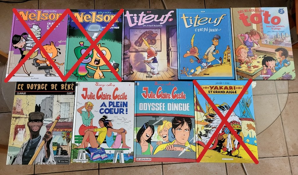 Lot de bandes dessinées BD franco-belges, Plusieurs BD, Enlèvement