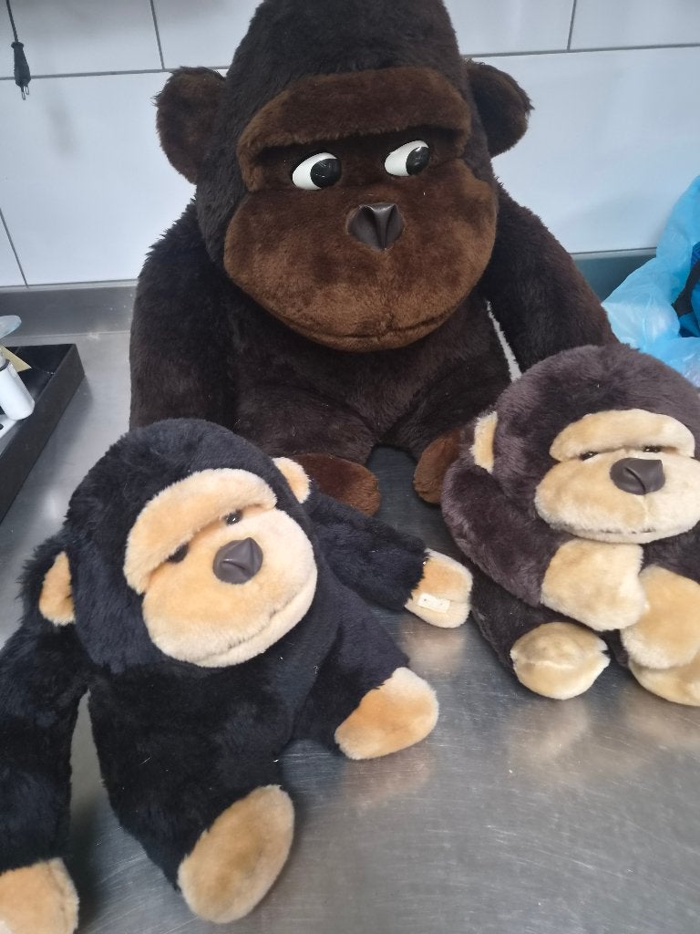 Set van 3 knuffeldieren met apen, Ophalen of Verzenden, Gebruikt, Aap