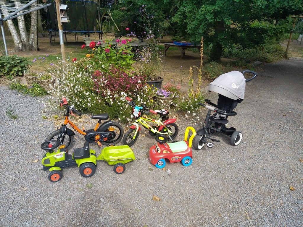 kinderfietsjes en tractortje met kar set, Vélos & Vélomoteurs, Vélos | Tricycles pour enfants, Utilisé, Enlèvement