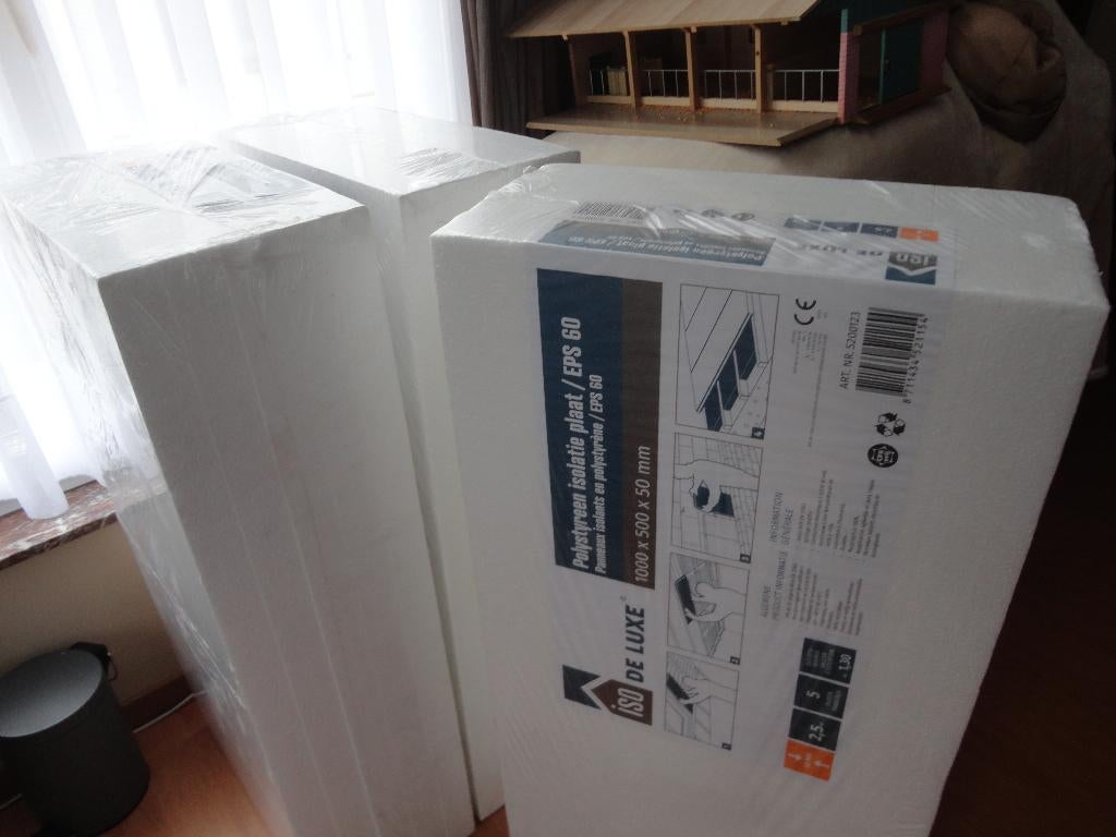 3 pakken isolatie platen, Doe-het-zelf en Bouw, Isolatie en Afdichting, Ophalen, Nieuw, Overige materialen, 4 tot 8 cm