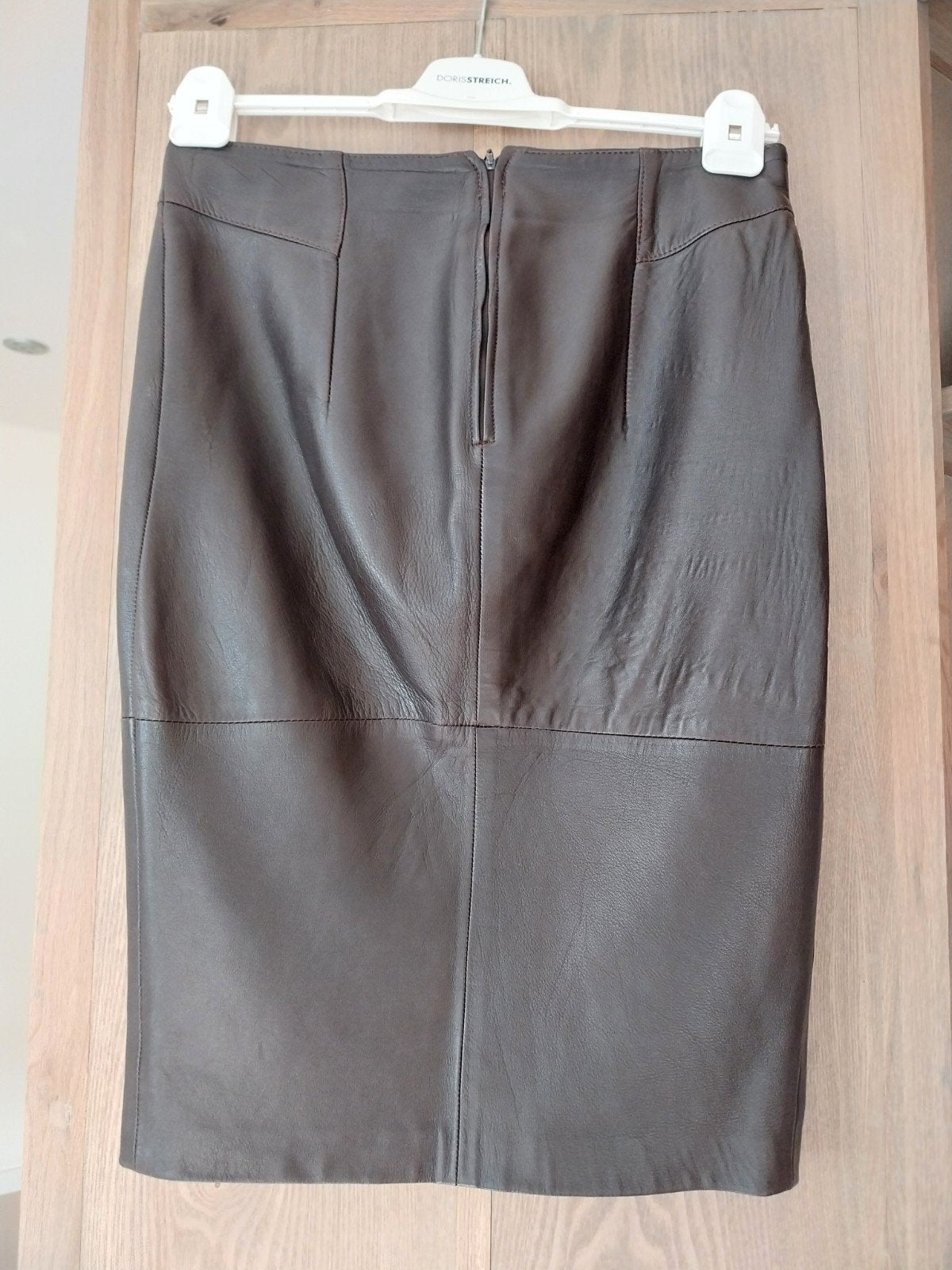 Lederen rok maat 42, Kleding | Dames, Ophalen of Verzenden, Maat 42/44 (L), Bruin