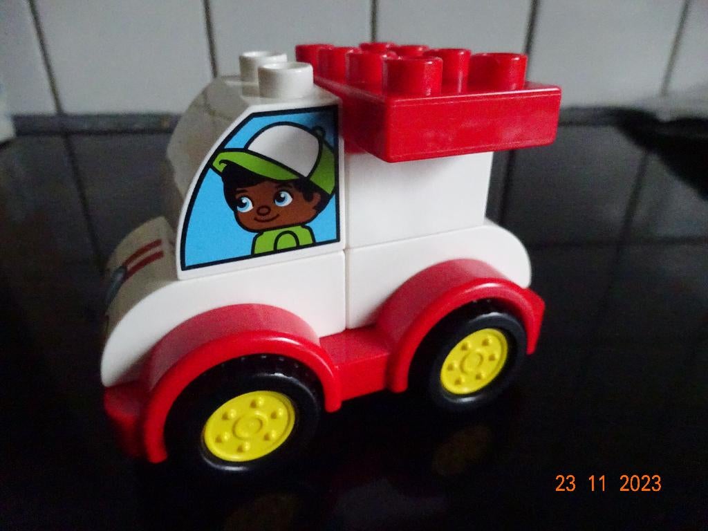 DUPLO 10860 MIJN EERSTE RACEWAGEN*VOLLEDIG* Prima staat!, Ophalen of Verzenden, Duplo