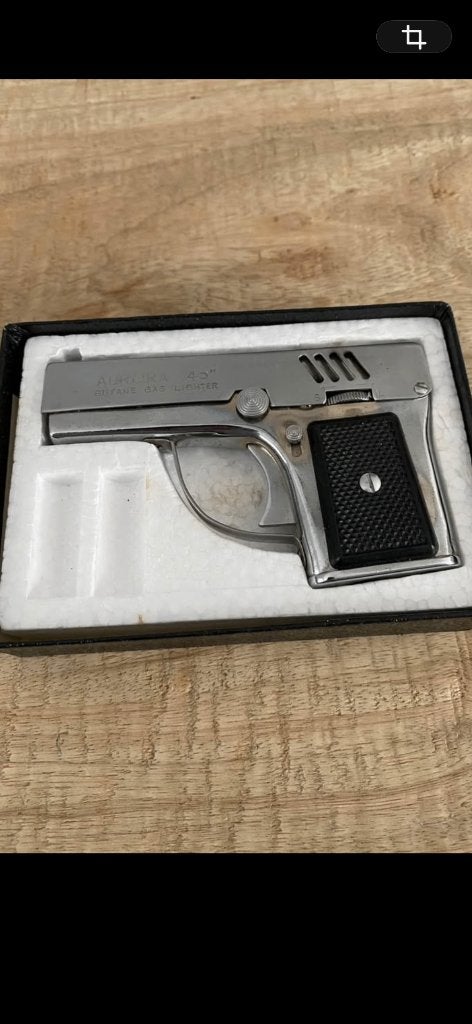 BRIQUET AUTHENTIC 45 PISTOL 1965, Ophalen, Zo goed als nieuw, Aansteker