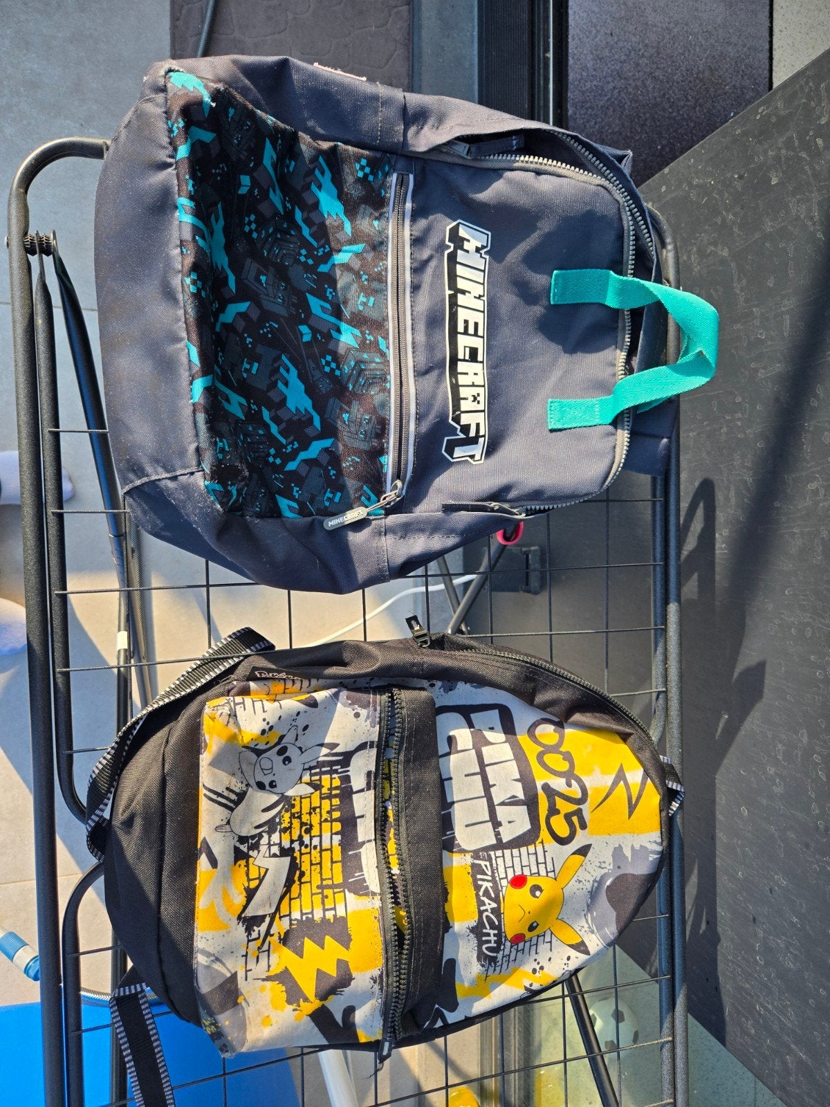Sac / cartable Minecraft et Pokemon, Enlèvement