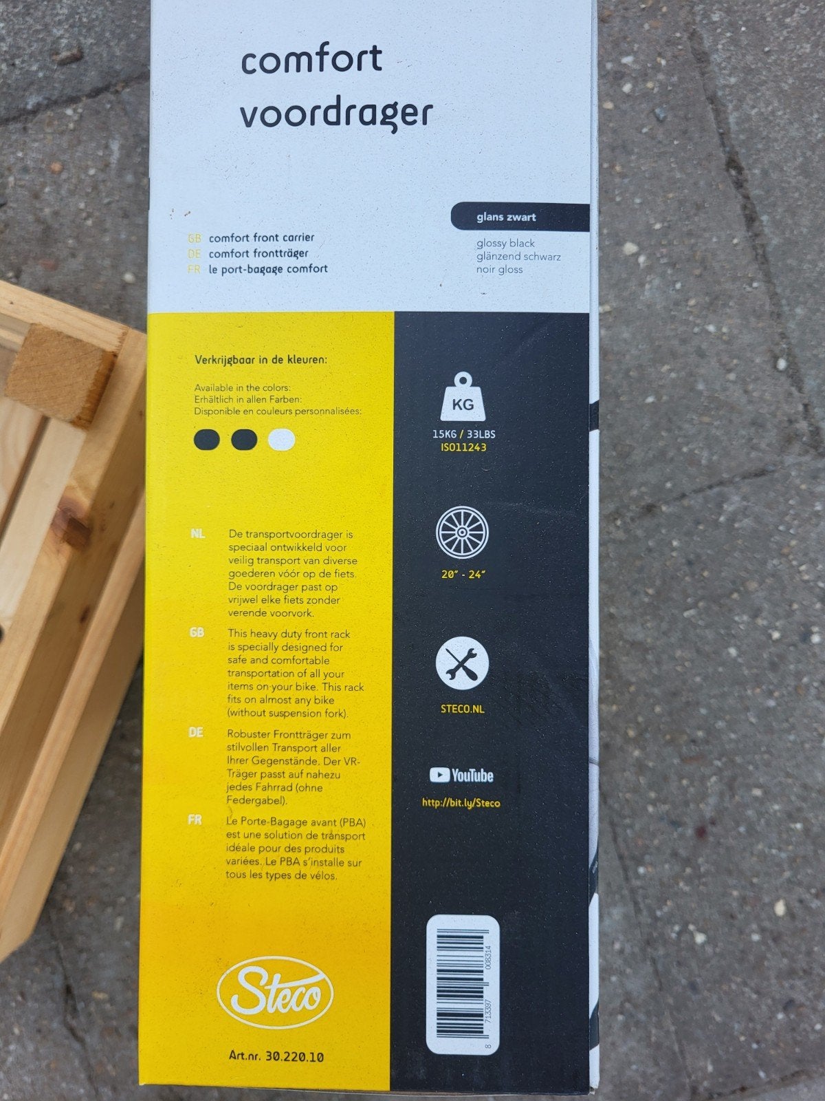 Voordrager 20x20 voor kinderfiets 20" - 24" + mandje (nieuw!, Ophalen, Stuurbevestiging, Nieuw, Fietsmand