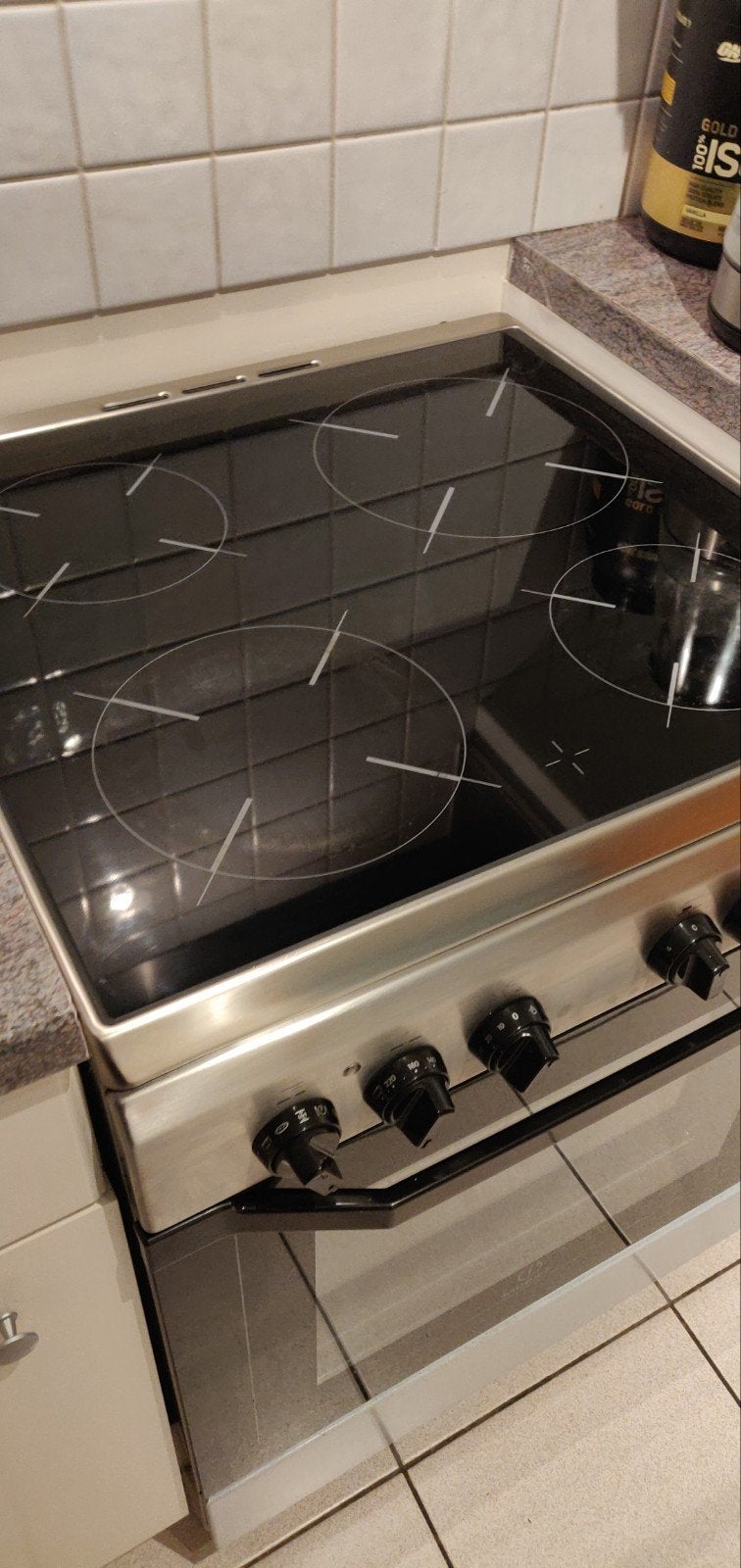 inductievuur met oven, Ophalen, Gebruikt, Grill, 4 kookzones