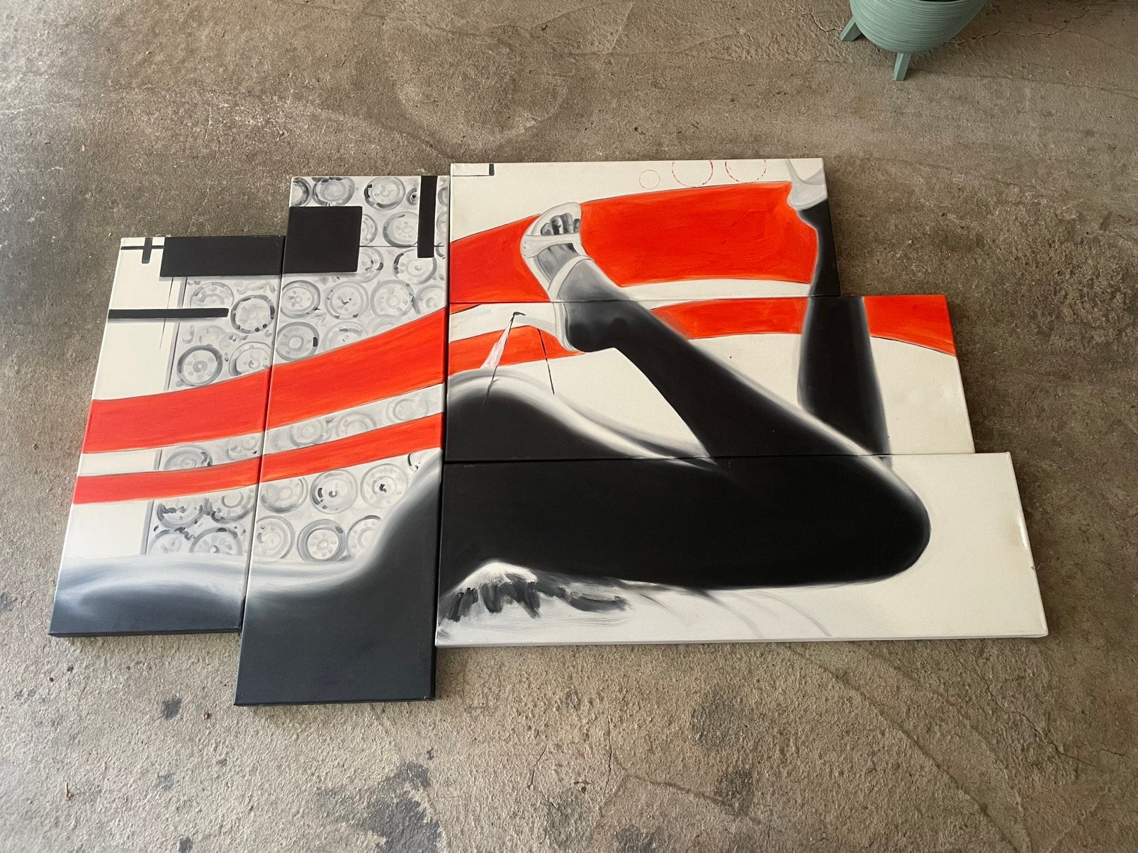 Canvas schilderij, Enlèvement, Peinture