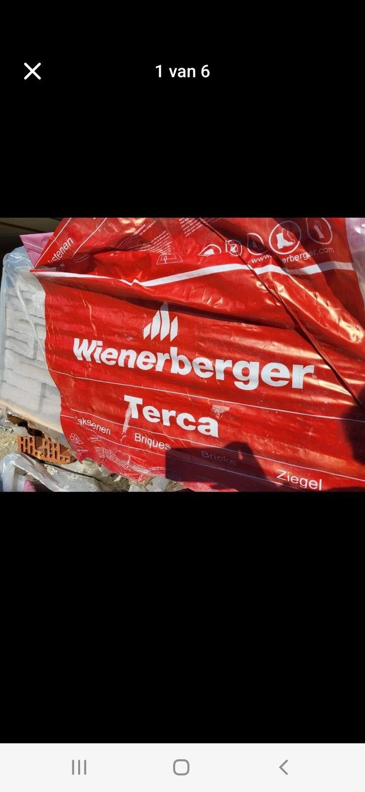 gevelsteen terca zilvergrijs, Ophalen