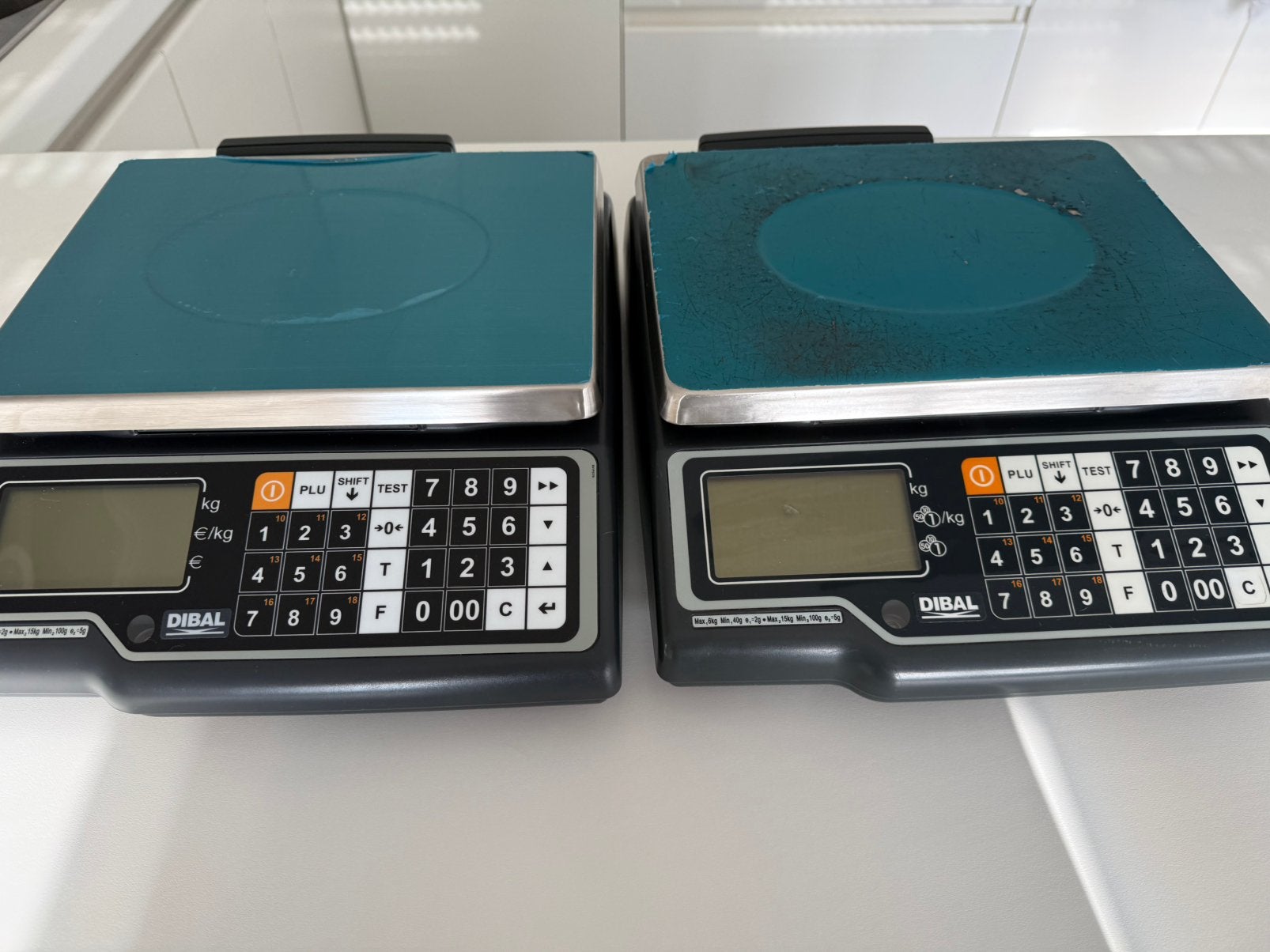 Twee digitale weegschalen Dibal zonder printer, Telecommunicatie, Ophalen, Gebruikt