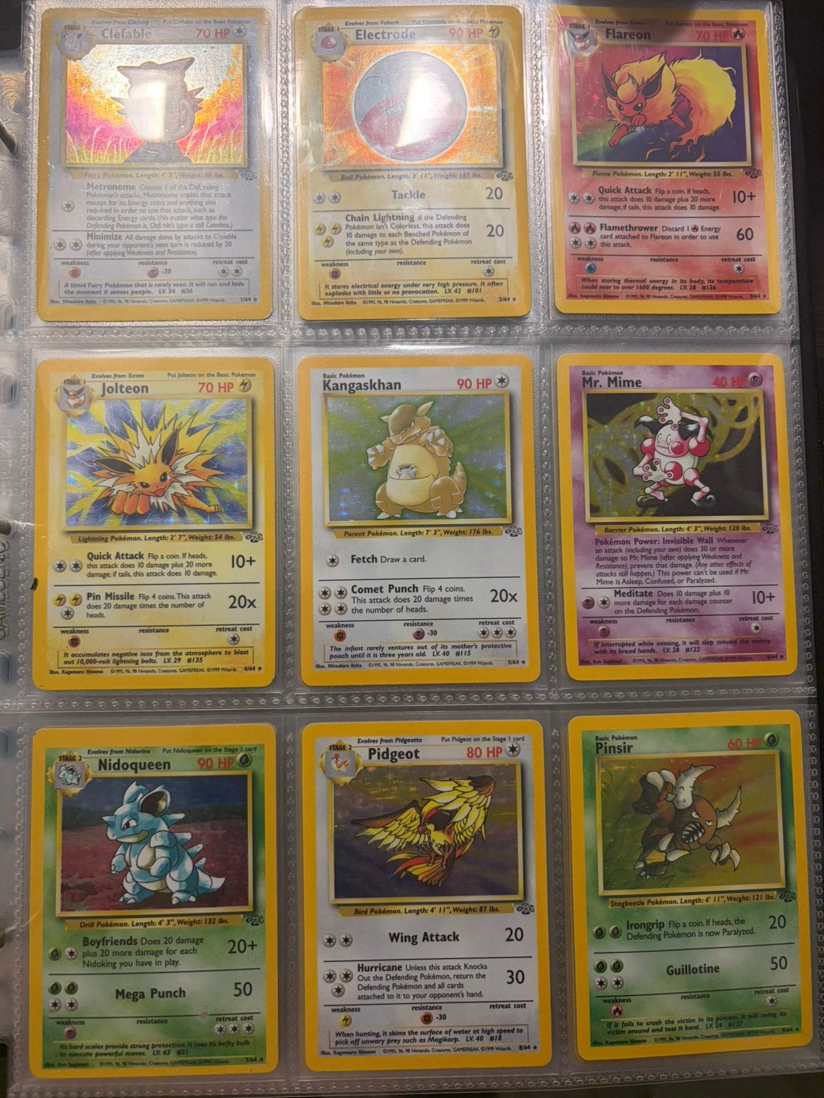 Wotc Pokémon Jungle vintage 1999 complete Masterset te koop, Hobby en Vrije tijd, Ophalen of Verzenden, Meerdere kaarten, Foil
