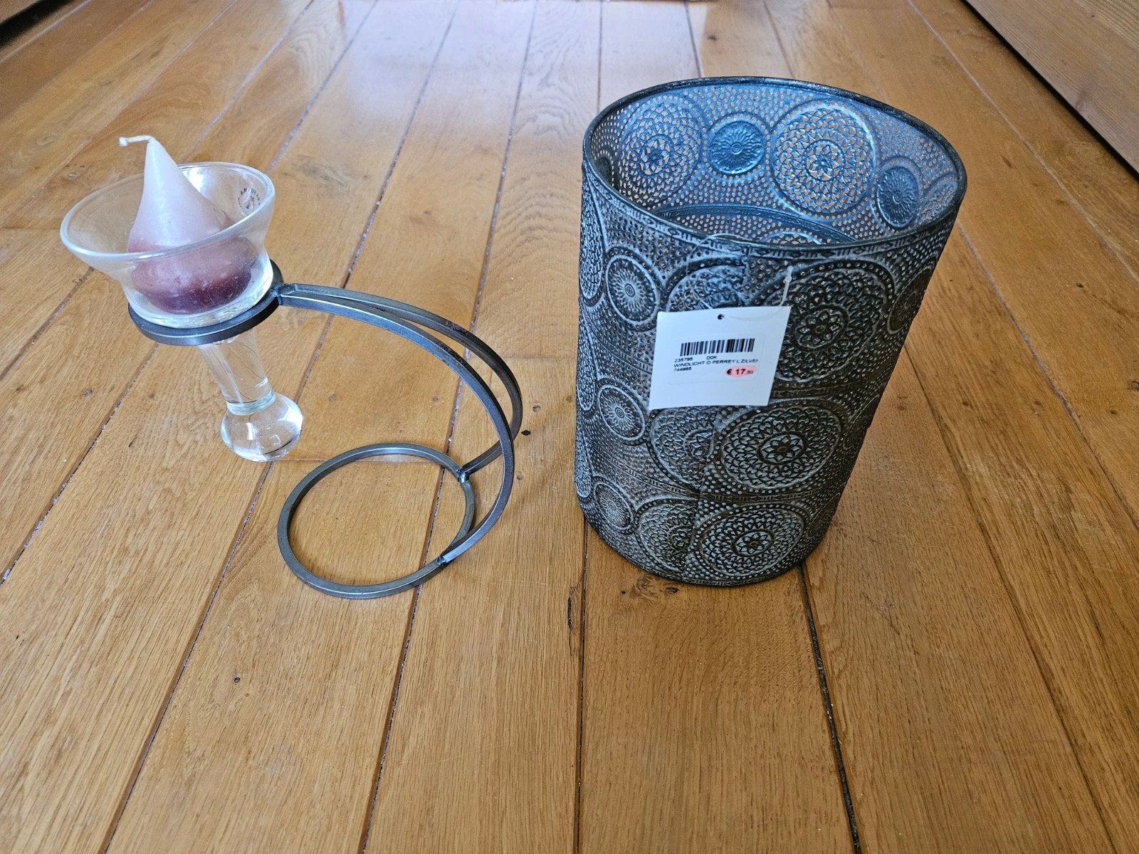 2 mooie kaarsenhouders/windlichten, Huis en Inrichting, Woonaccessoires | Kandelaars en Kaarsen, Ophalen