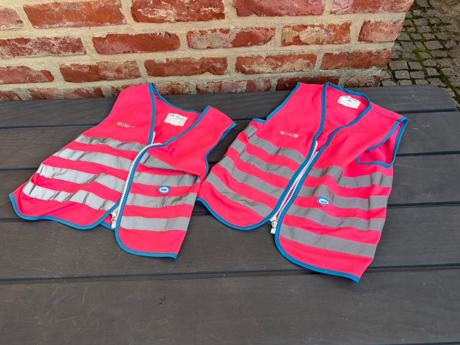 Roze WoWow kinderfluohesjes met ritssluiting, S, Gebruikt, Kinderen, Ophalen of Verzenden