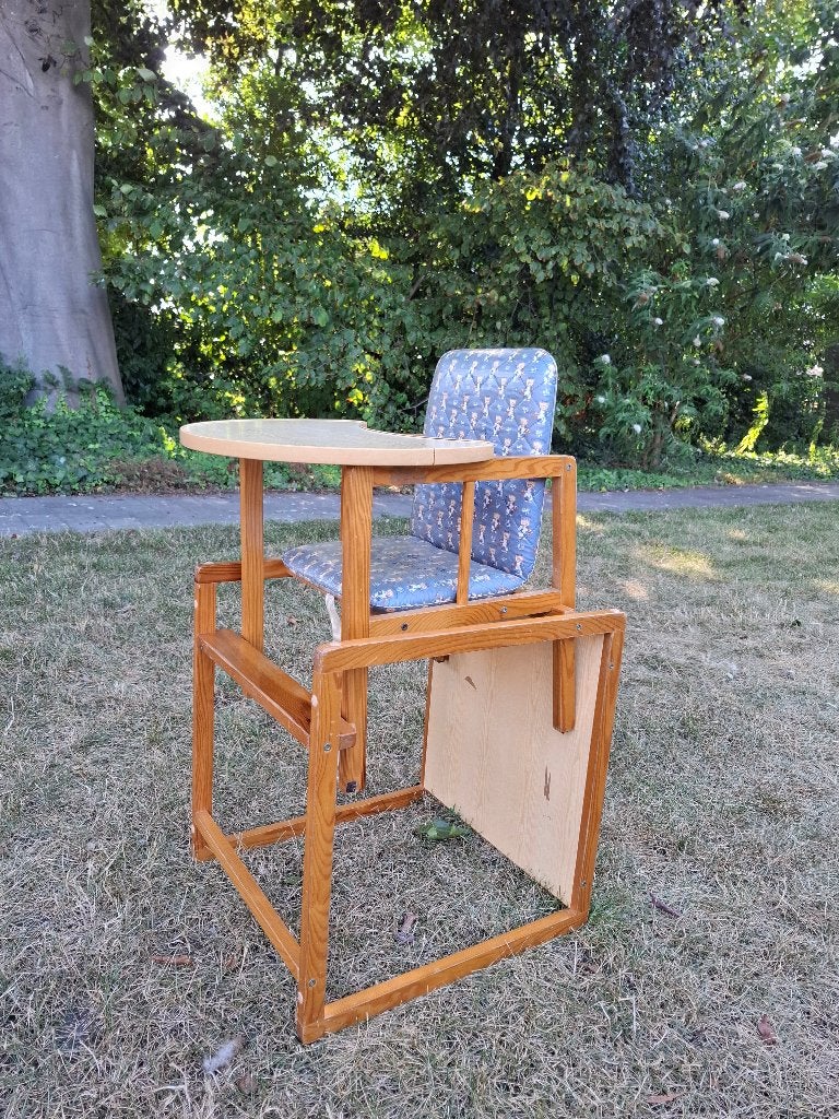 Omvormbare houten kinderstoel met tafeltje, Enfants & Bébés, Chambre d'enfant | Tables & Chaises, Utilisé, Table(s) et Chaise(s)