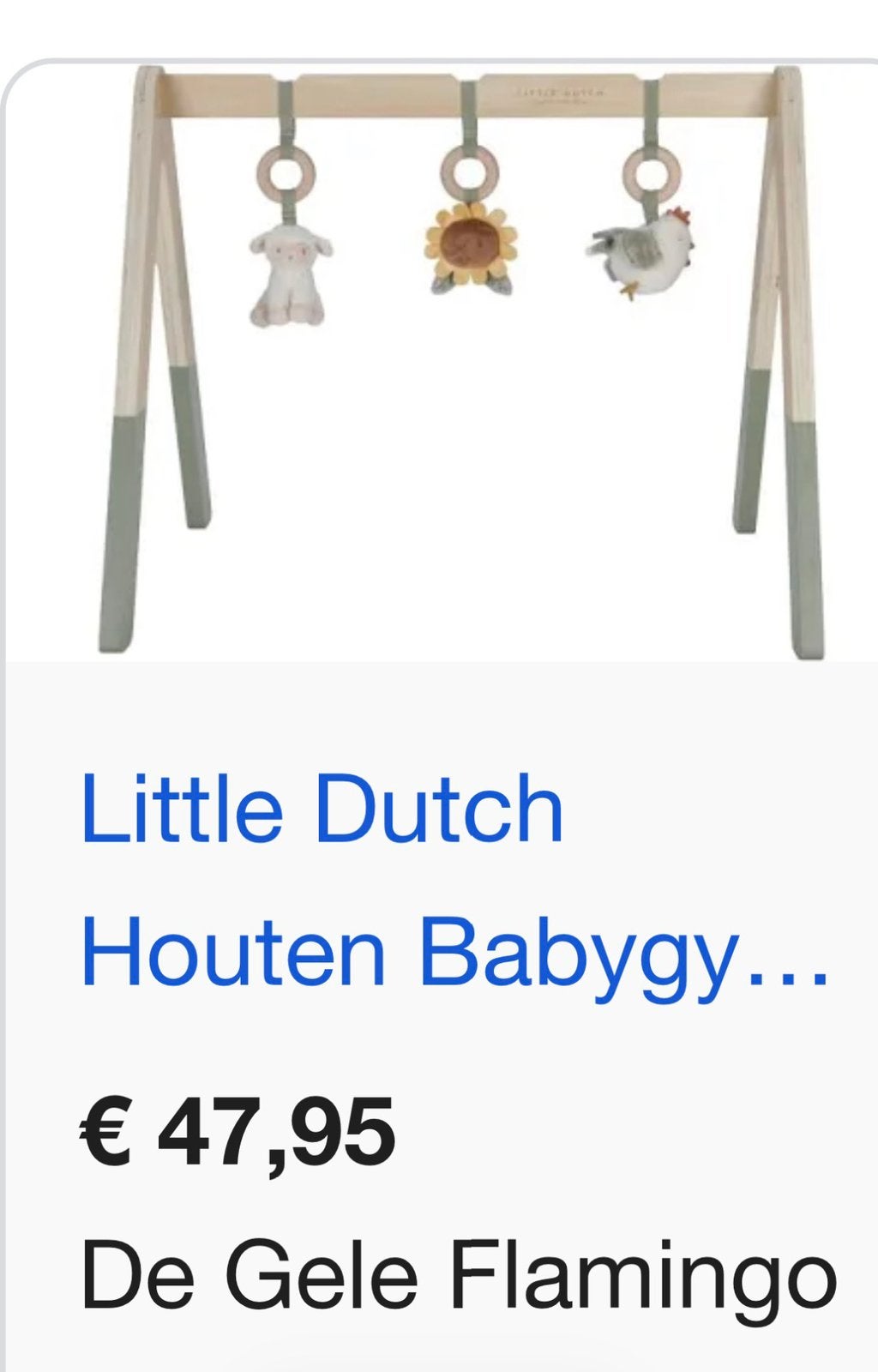 Little Dutch Houten Babygym Met Speeltjes | Little Farm, Ophalen, Zo goed als nieuw, Babygym