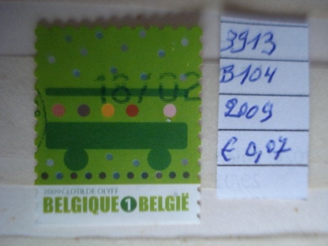 Belgique  n  3913  (O), Oblitéré, 1 Autocollant, Affranchi, Envoi
